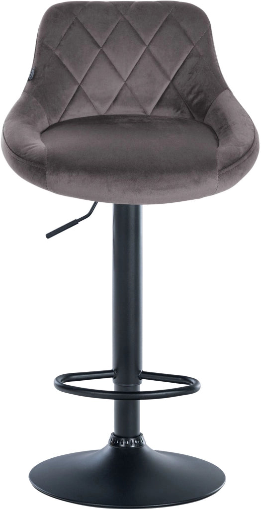 Sgabello da bar Lazio Velvet grigio,nero