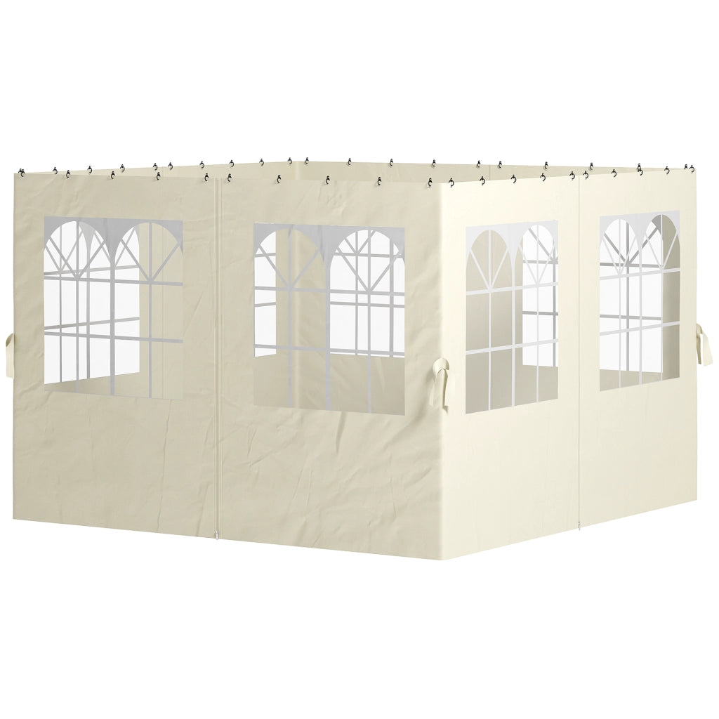 Pergola 3x3 m con Finestre e Tende ¨C zephmum ¨C Crema