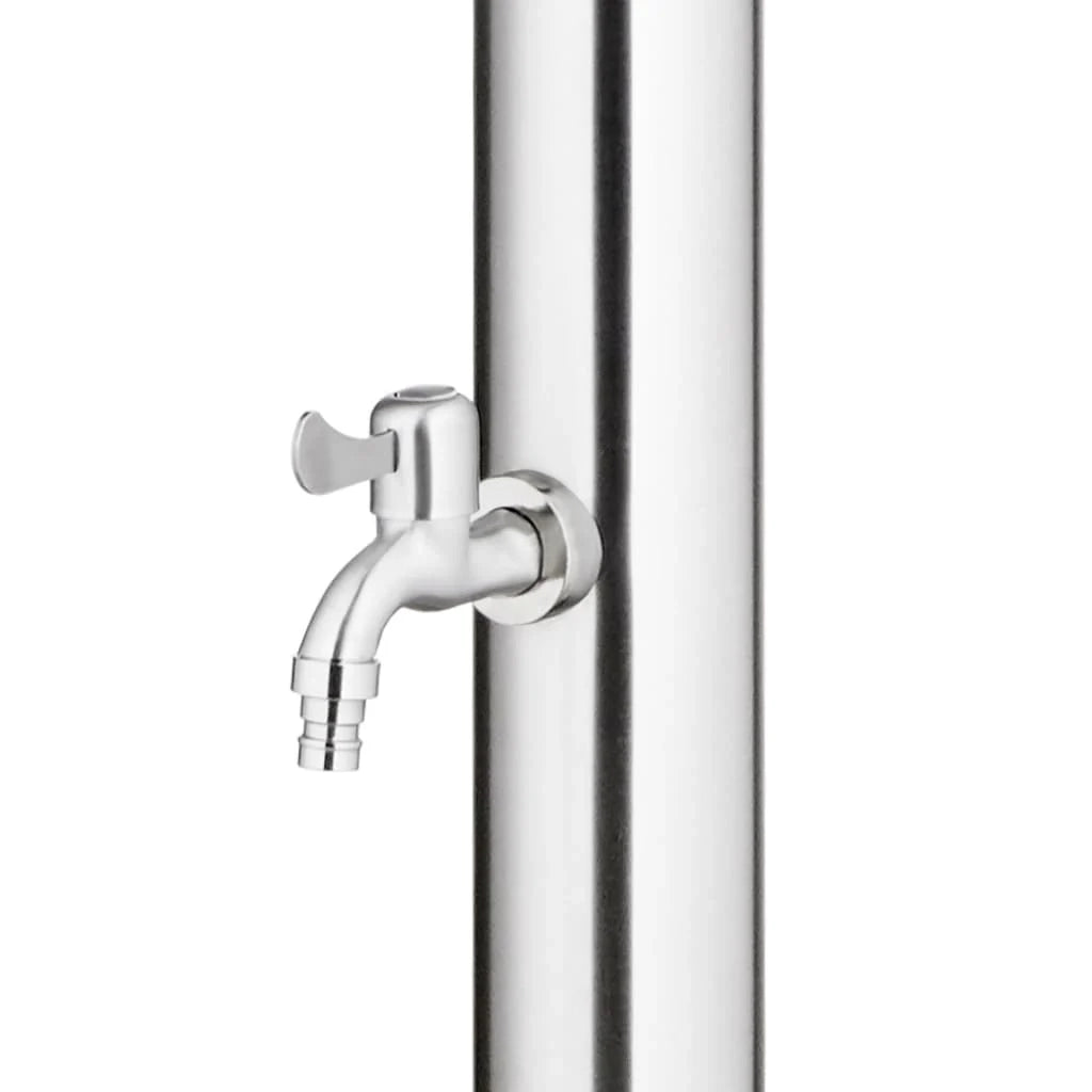 Doccia da giardino con base 220 cm acciaio inox marrone 02_0042041