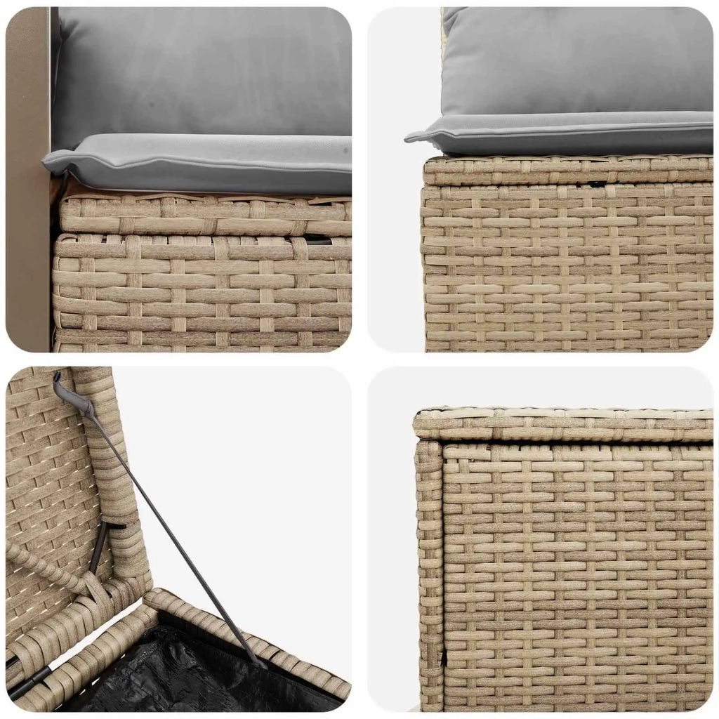 Set di divani 5 pz Beige e Grigio Chiaro 3447969