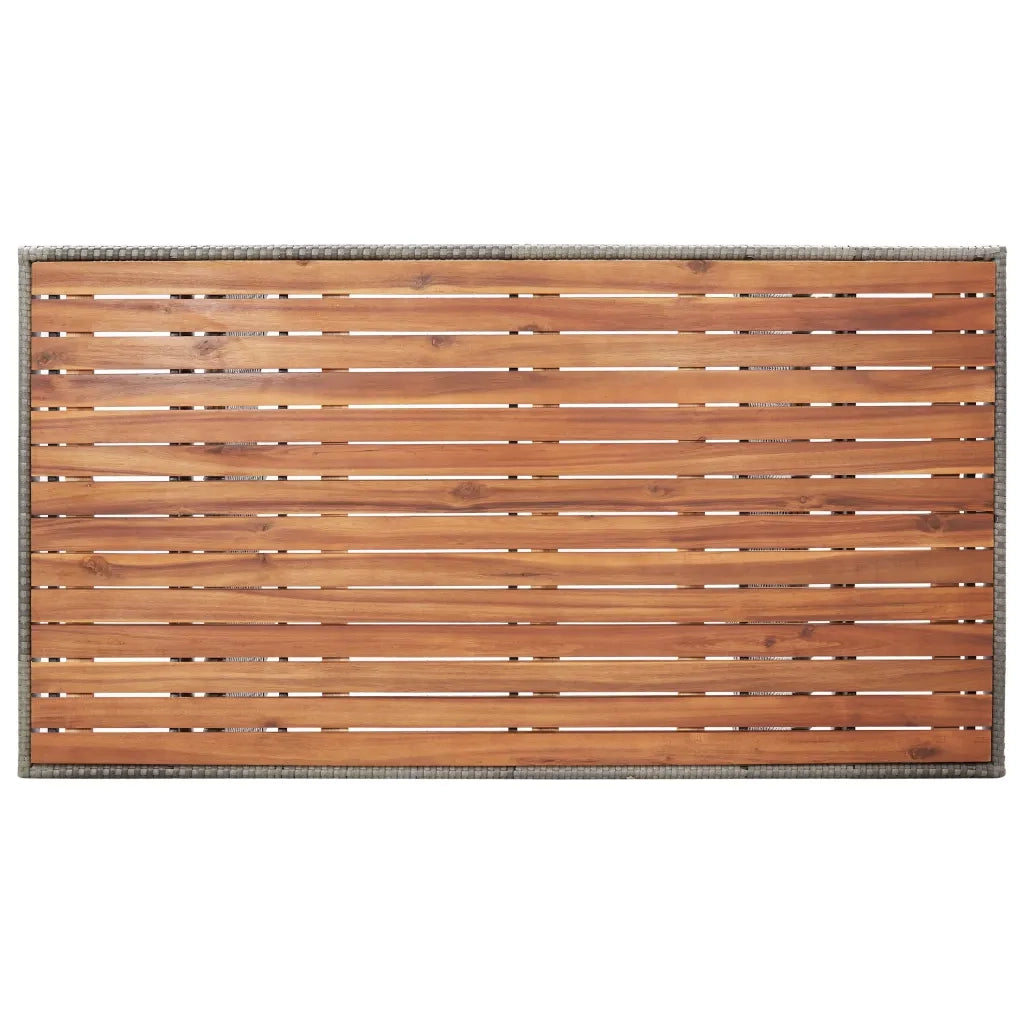 Tavolo da Giardino Grigio 120x70x66 cm Legno Massello di Acacia cod mxl 34171