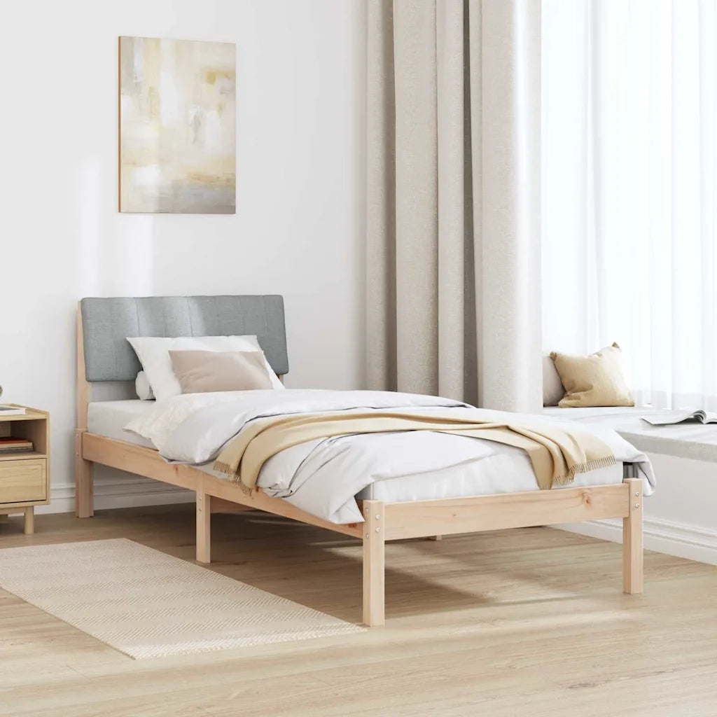 Struttura del Letto Marrone e grigio chiaro 75 x 190 cm