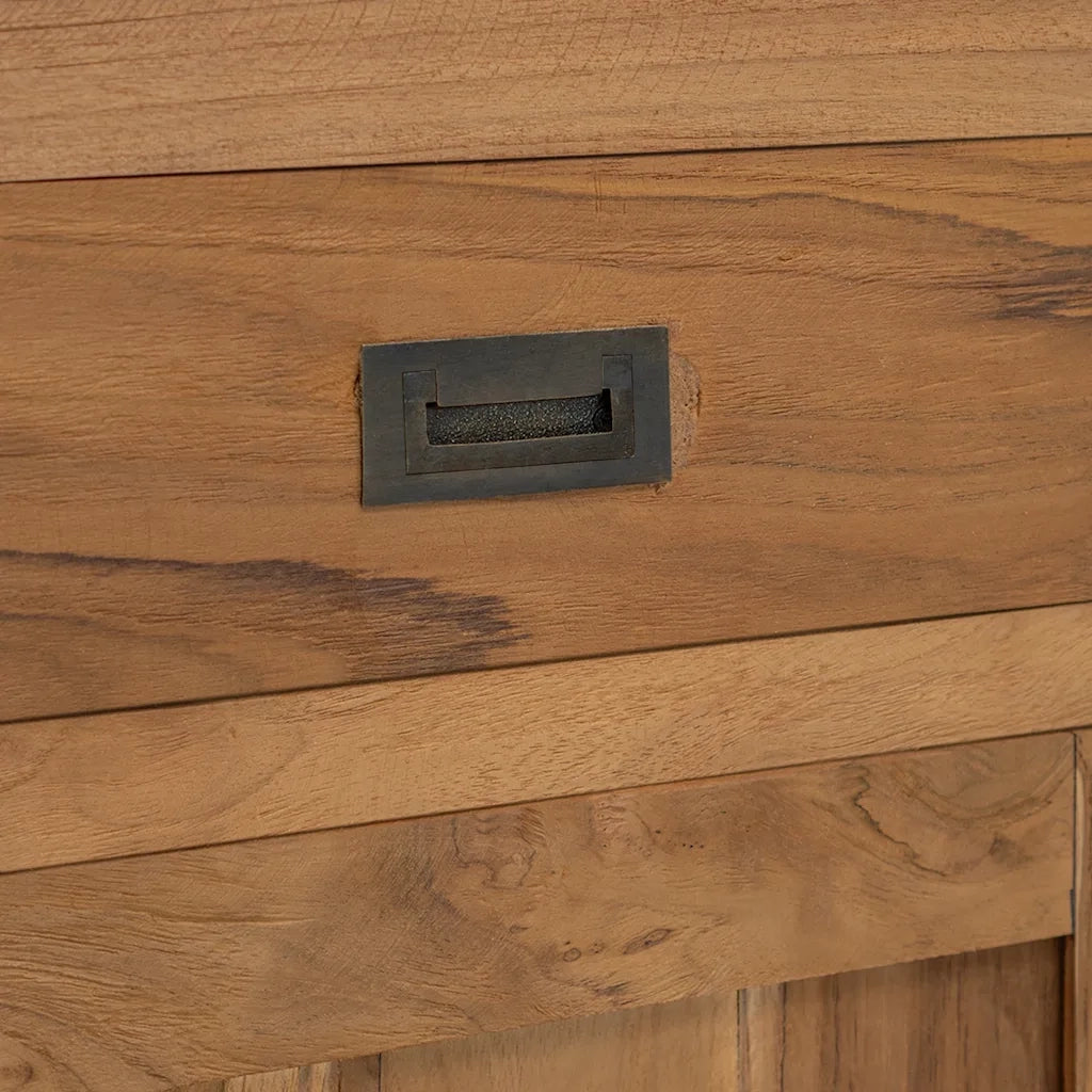 Comodino | Armadio da Notte | Mobiletto da notte in Legno Massello di Teak 40x30x50 cm