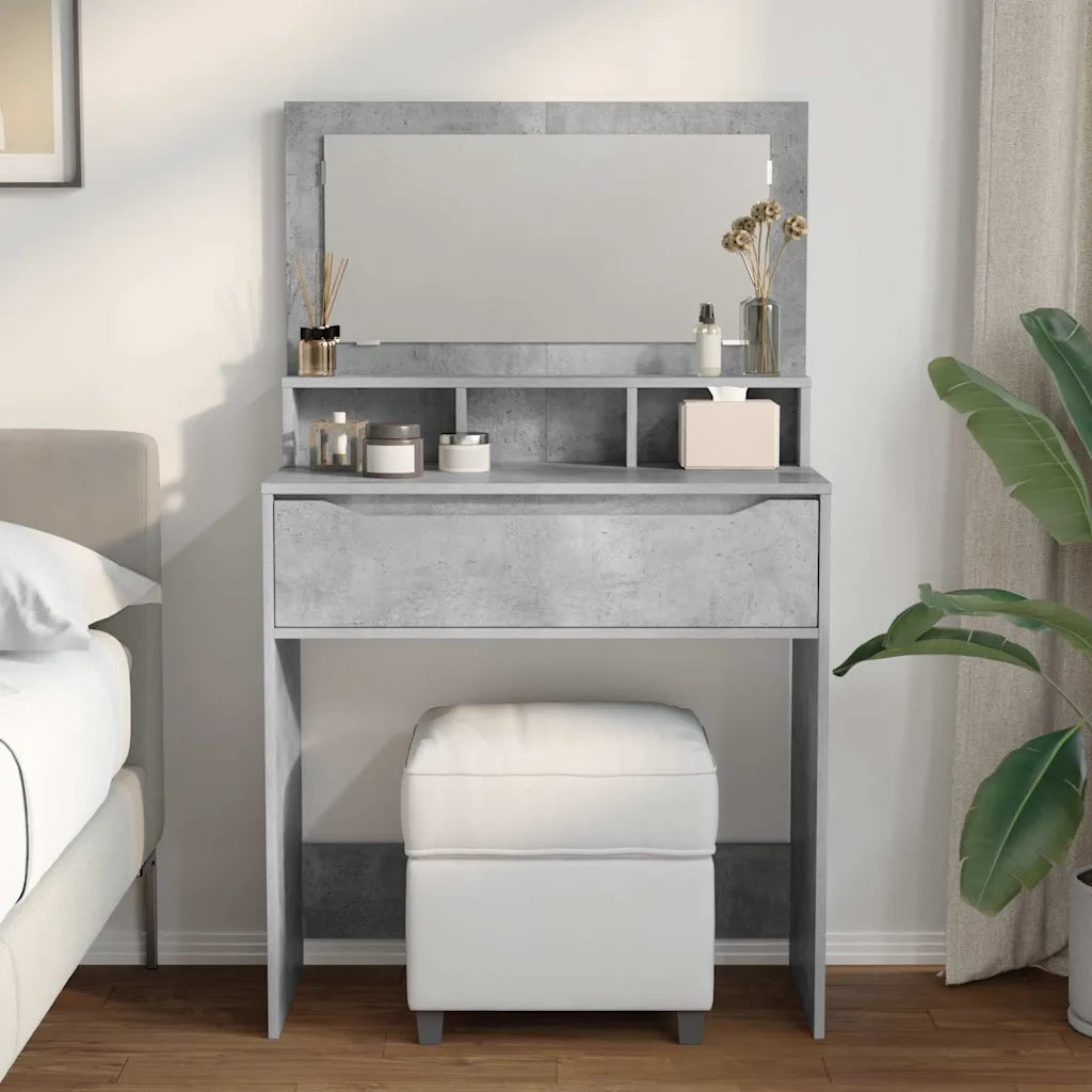 Tavoli da Trucco per Camera da Letto Grigio cemento
