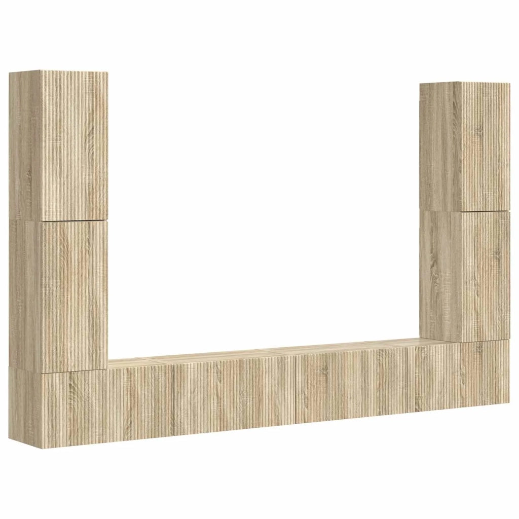 Set mobile TV 8 pcs Rovere Sonoma Legno multistrato 3409134