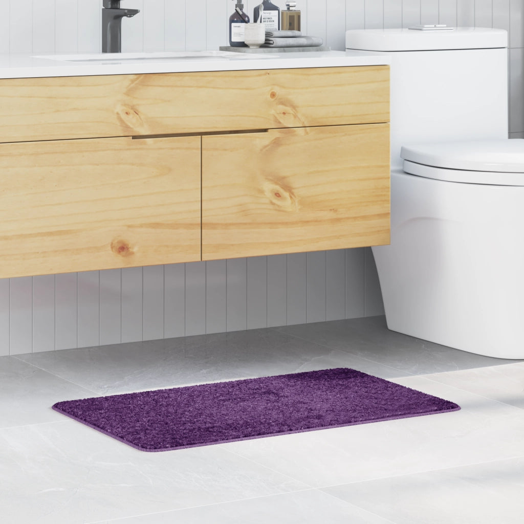 Tappetino da bagno rettangolare viola 50x80 cm in polipropilene antiscivolo