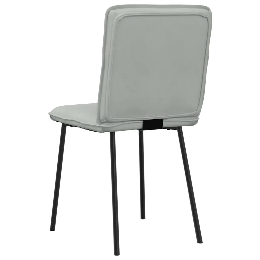 vidaXL Sedie da Pranzo 4 pz Grigio Chiaro in Velluto