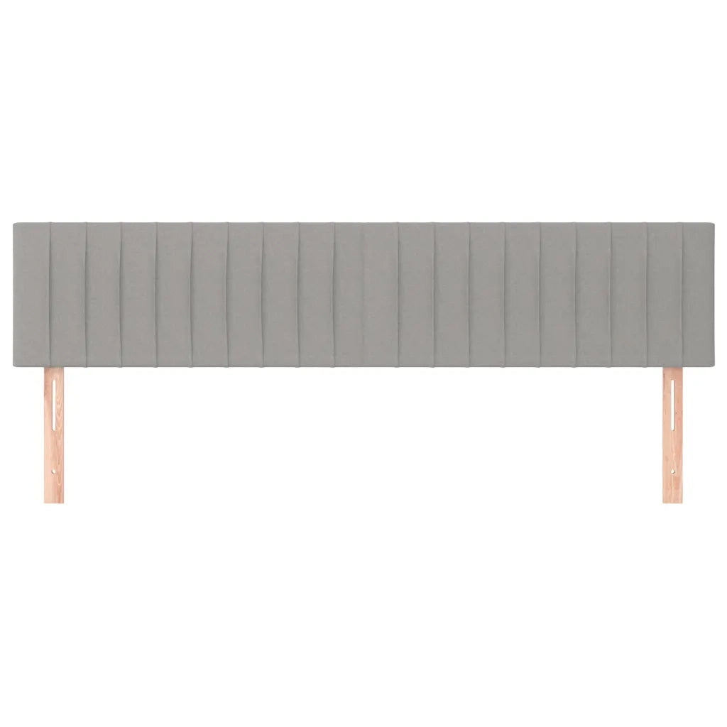 Testiera | Testata Grigio Chiaro 200x5x78/88 cm in Tessuto