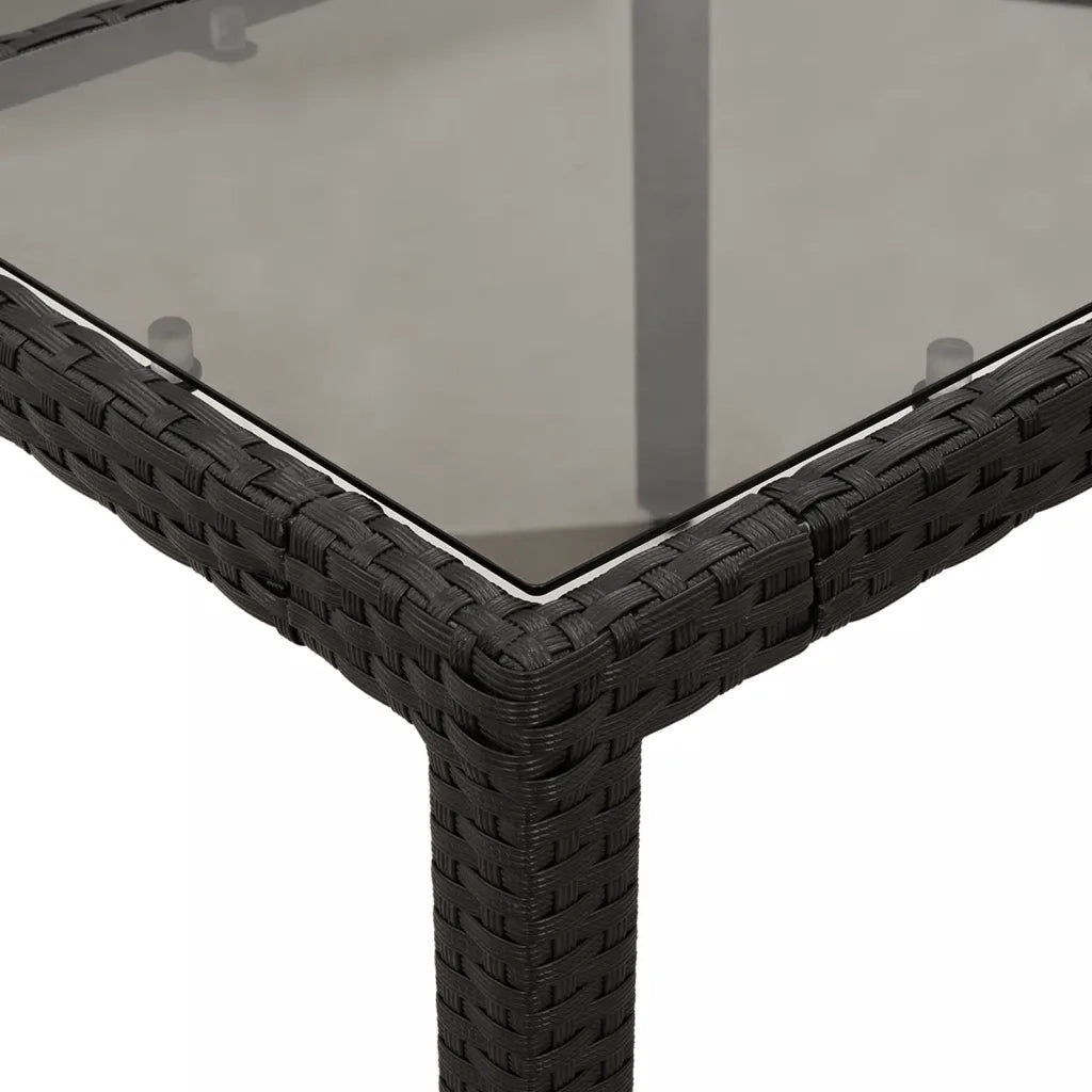 Set da Pranzo da Giardino 3 pz con Cuscini Polyrattan e Vetro 3278543