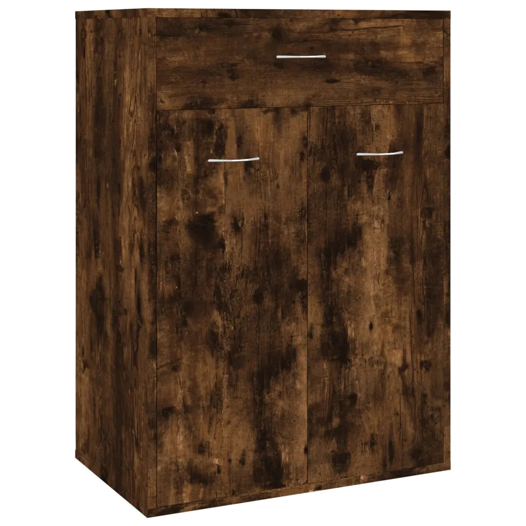 Scarpiera Rovere Fumo 60x35x84 cm in Legno Multistrato 815417