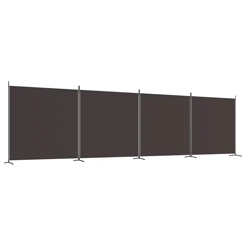 Divisorio a 4 Pannelli Marrone 698x180 cm in Tessutocod mxl 73327