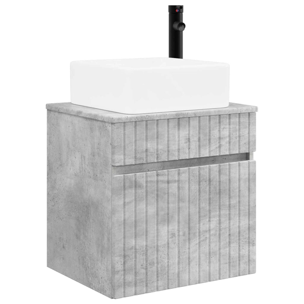 Mobile lavabo da parete Grigio Cemento 49 x 41 x 63 cm 890565