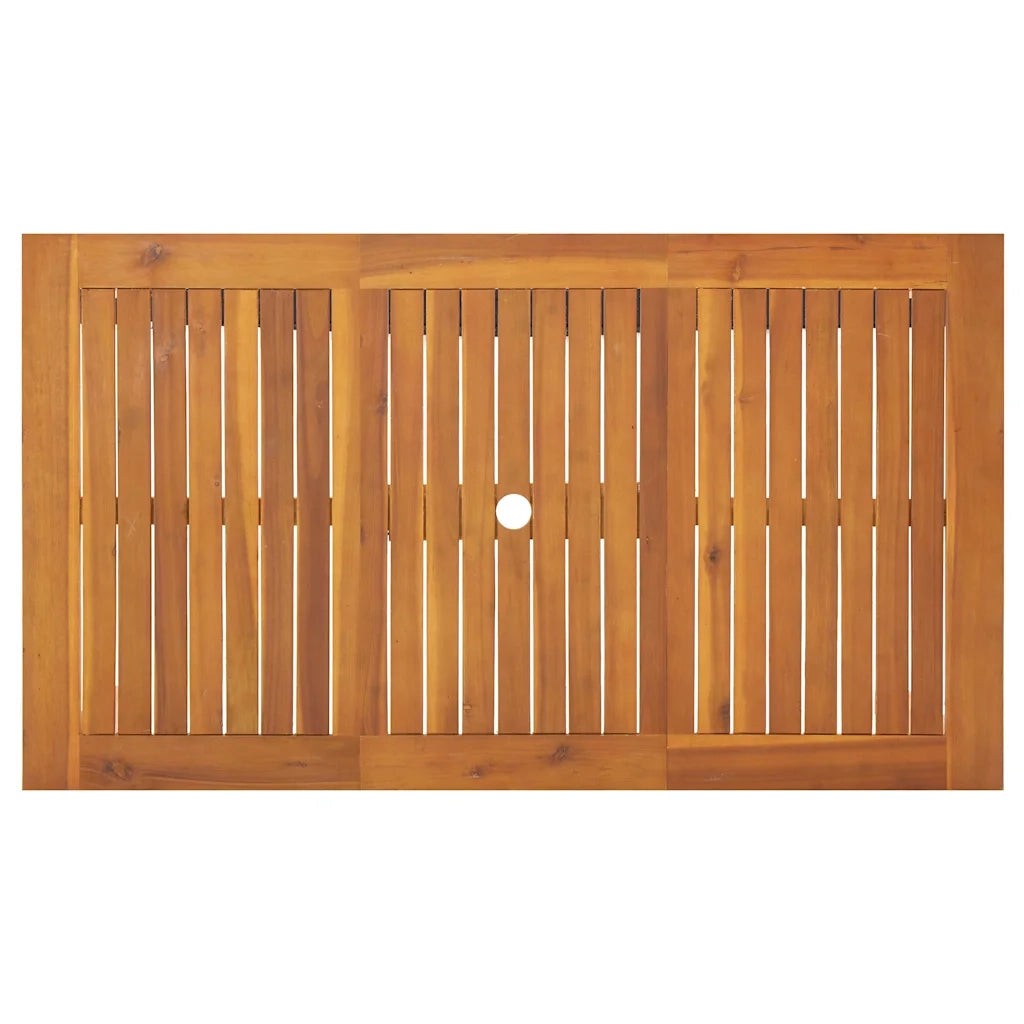 Set da Pranzo per Giardino 7 pcs Nero Legno di Acacia Massello 3365538