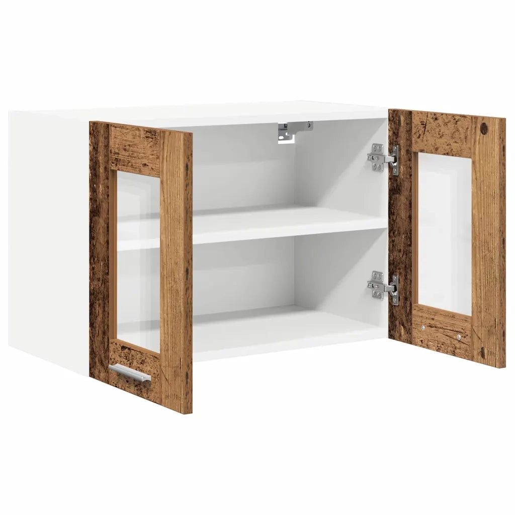 Armadio pensile con porta 2 pcs Legno vecchio 60 x 31 x 40 cm 884223