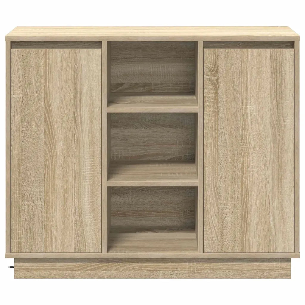 Madia LED Rovere Sonoma 90 x 32 x 75 cm Legno multistrato 869684