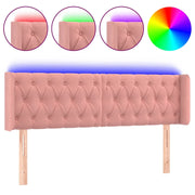 Testiera | Testata a LED Rosa 147x16x78/88 cm in Velluto