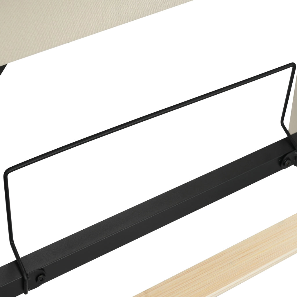 Letto matrimoniale con contenitore; LED 360°; testiera con USB e Type-C; 180x200 cm; beige