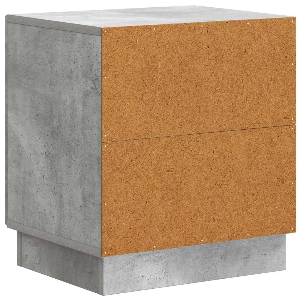 Set di 2 Comodini | Armadio da Notte | Mobiletto da notte Grigio Concret¨¨ 43 x 34,5 x 47 cm