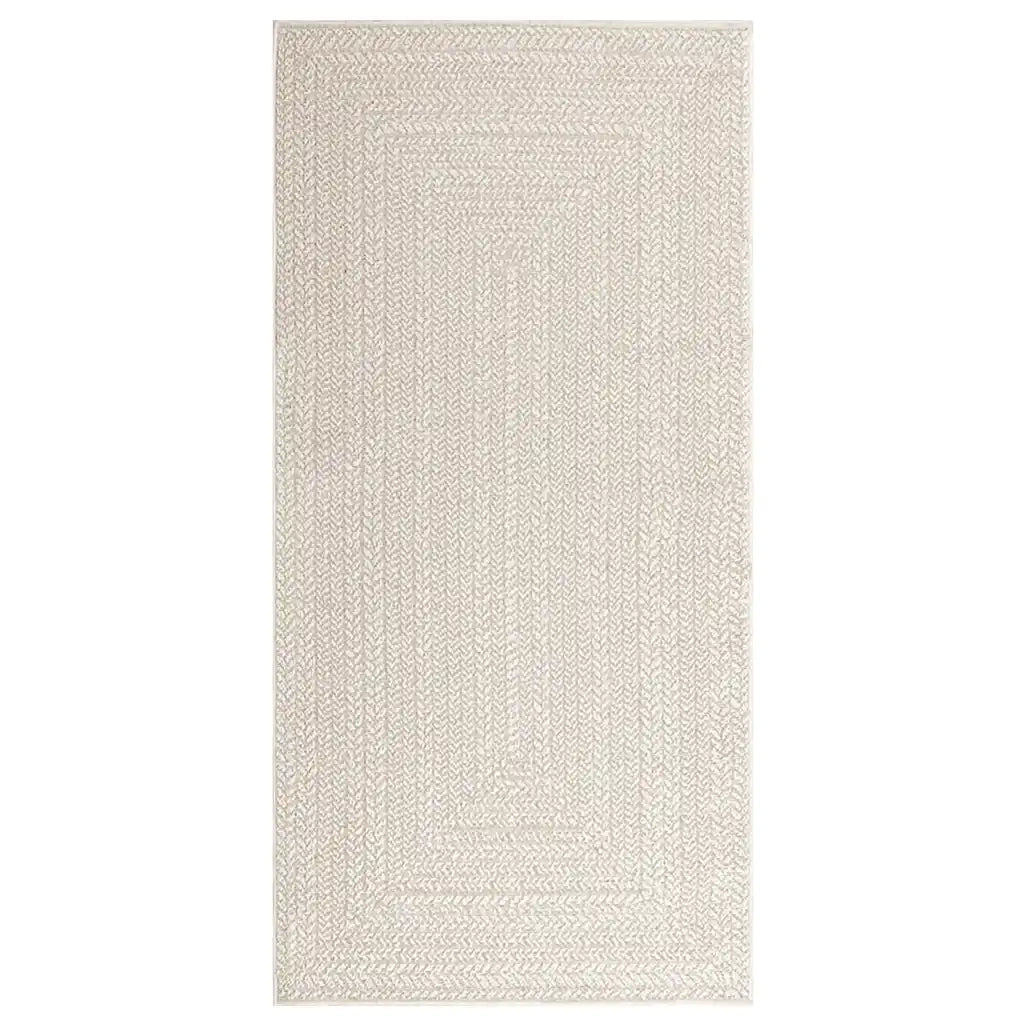 Tappeto ZIZUR Crema 100x200 cm Aspetto Iuta Interni ed Esterni 4010362