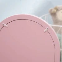 Tavolo per Trucco per Bambine 3-6 Anni con Sgabello, Cassetti e Specchio Coordinato in Acrilico, Rosa