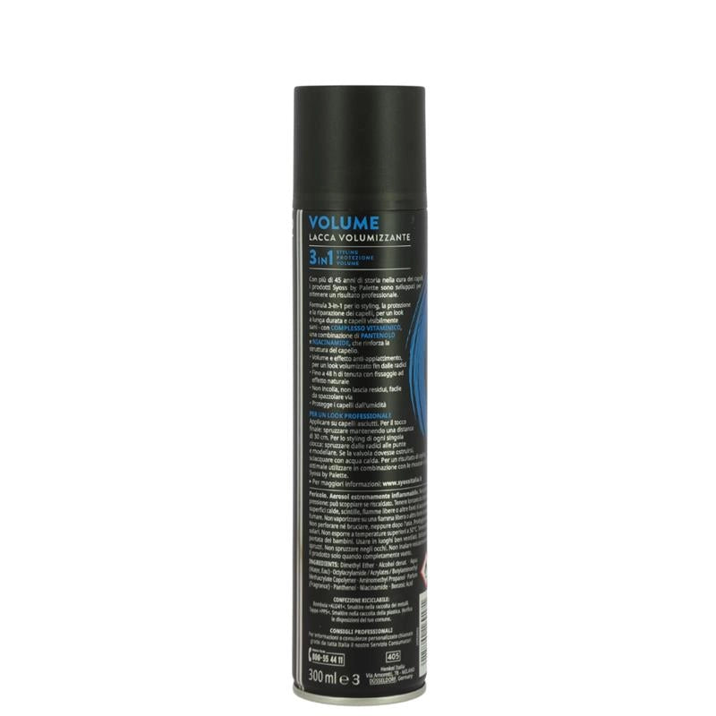 SYOSS BY PALETTE VOLUME LACCA VOLUMIZZANTE CON COMPLESSO VITAMINICO - TENUTA DI LUNGA DURATA 3IN1 STYLING 300 ML