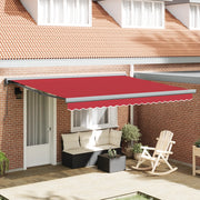 Tenda retrattile automatica rossa 400x300 cm