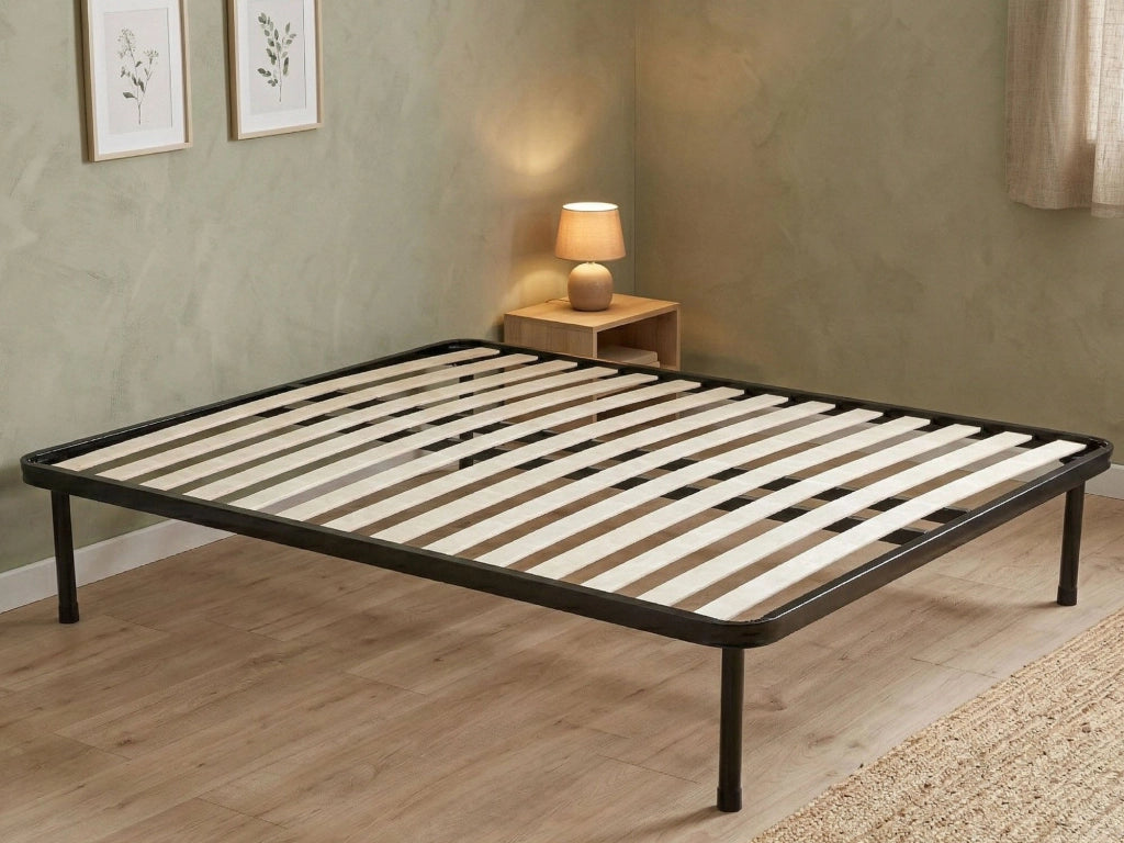 Rete letto piazza e mezza Krovanh, Rete ortopedica a doghe, 100% Made in Italy, Cm 120x190h30, Antracite