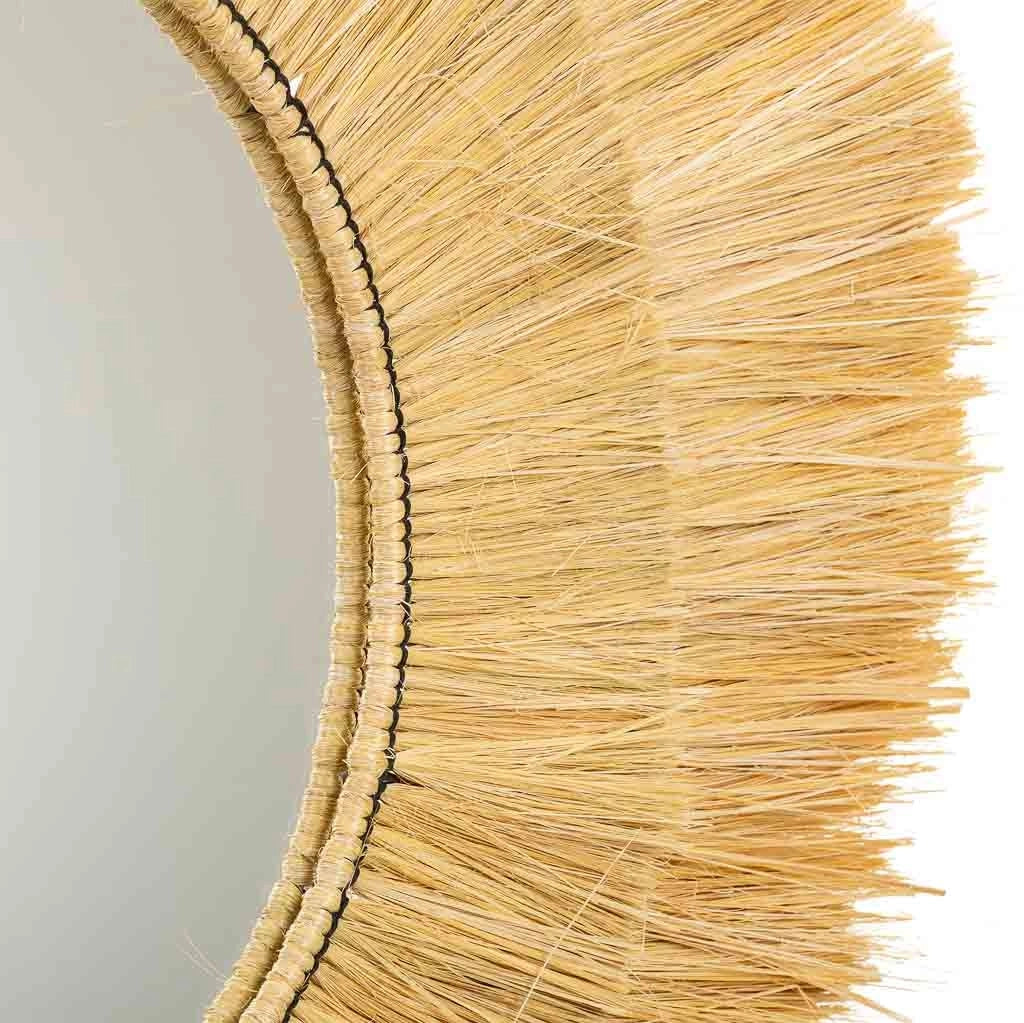 Specchio in fibra naturale marrone 100x100x3h
