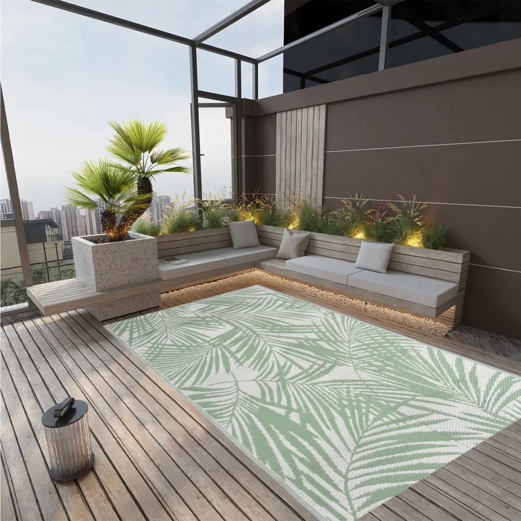 Tappeto da Esterno Verde 140x200 cm in PP cod mxl 57832