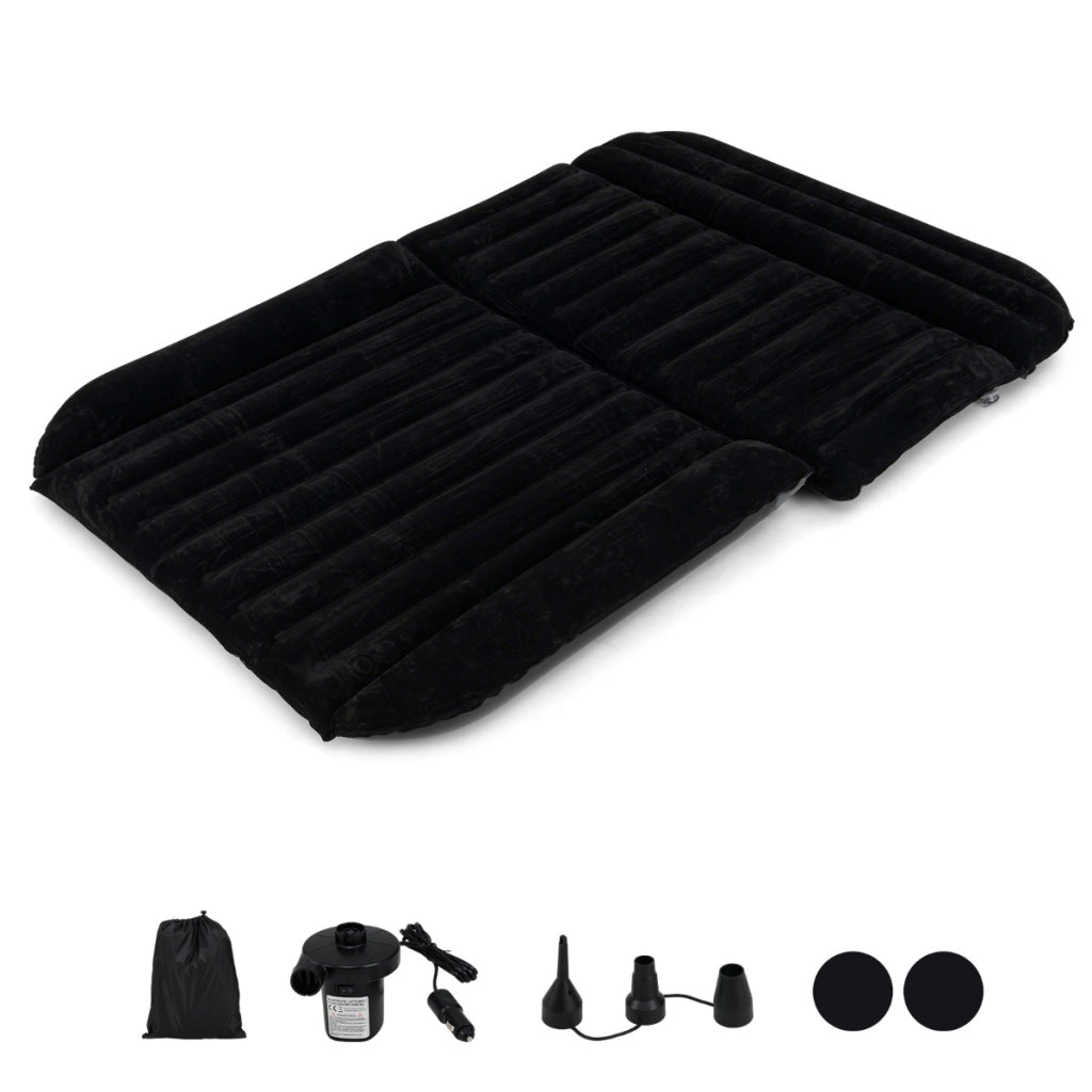 Letto da viaggio spesso rivestimento a doppio lato e borsa da trasporto, Materasso gonfiabile SUV per campeggio Nero-Accessori per veicoli