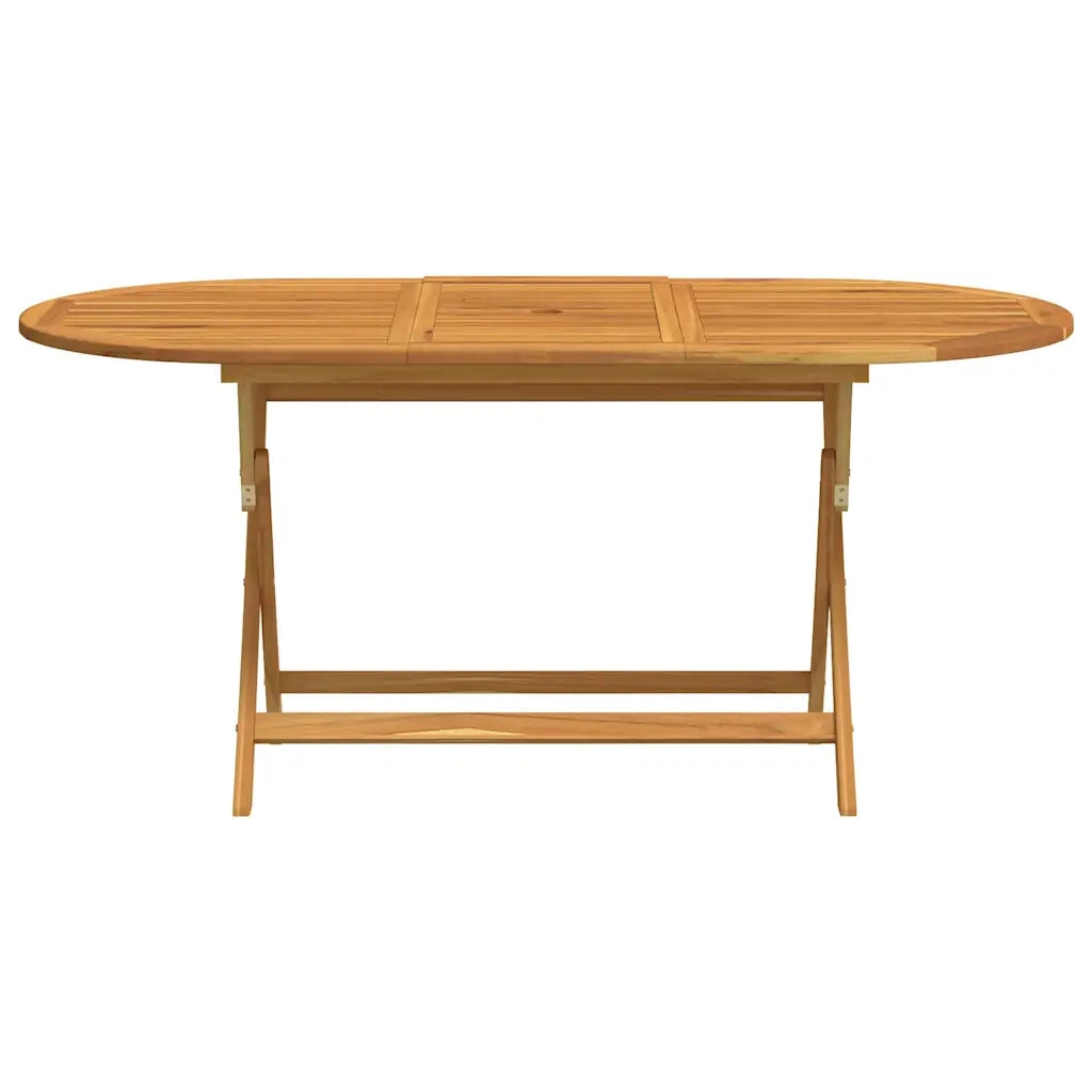 Tavolo da Giardino Pieghevole 160x85x75cm Massello di Eucalipto 312454