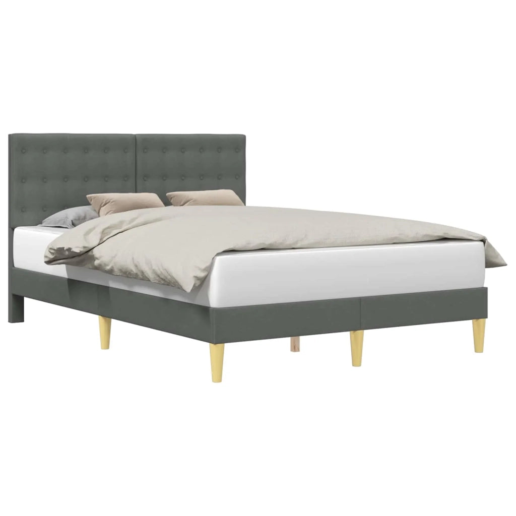 Struttura del letto Grigio Scuro 120 x 190 cm Tessuto 42027780