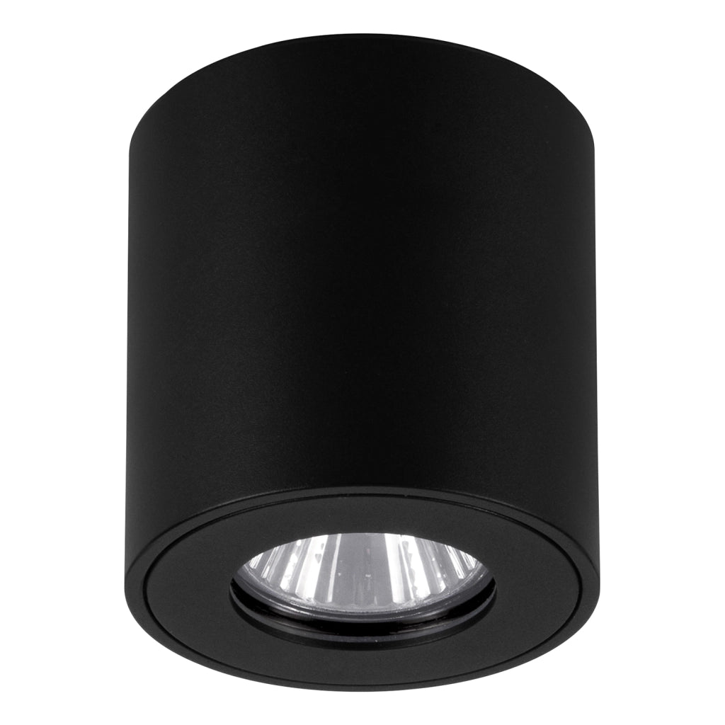 Plafoniera Esterno Moderna Torrecola Alluminio Nero 1 Luce Gu10