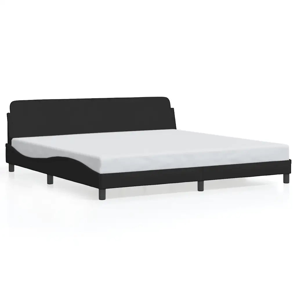 vidaXL Giroletto senza Materasso Nero 200x200 cm in Tessuto