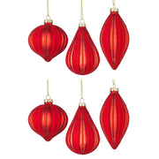 Pendagli di Natale in Vetro Rosso Classico Clio