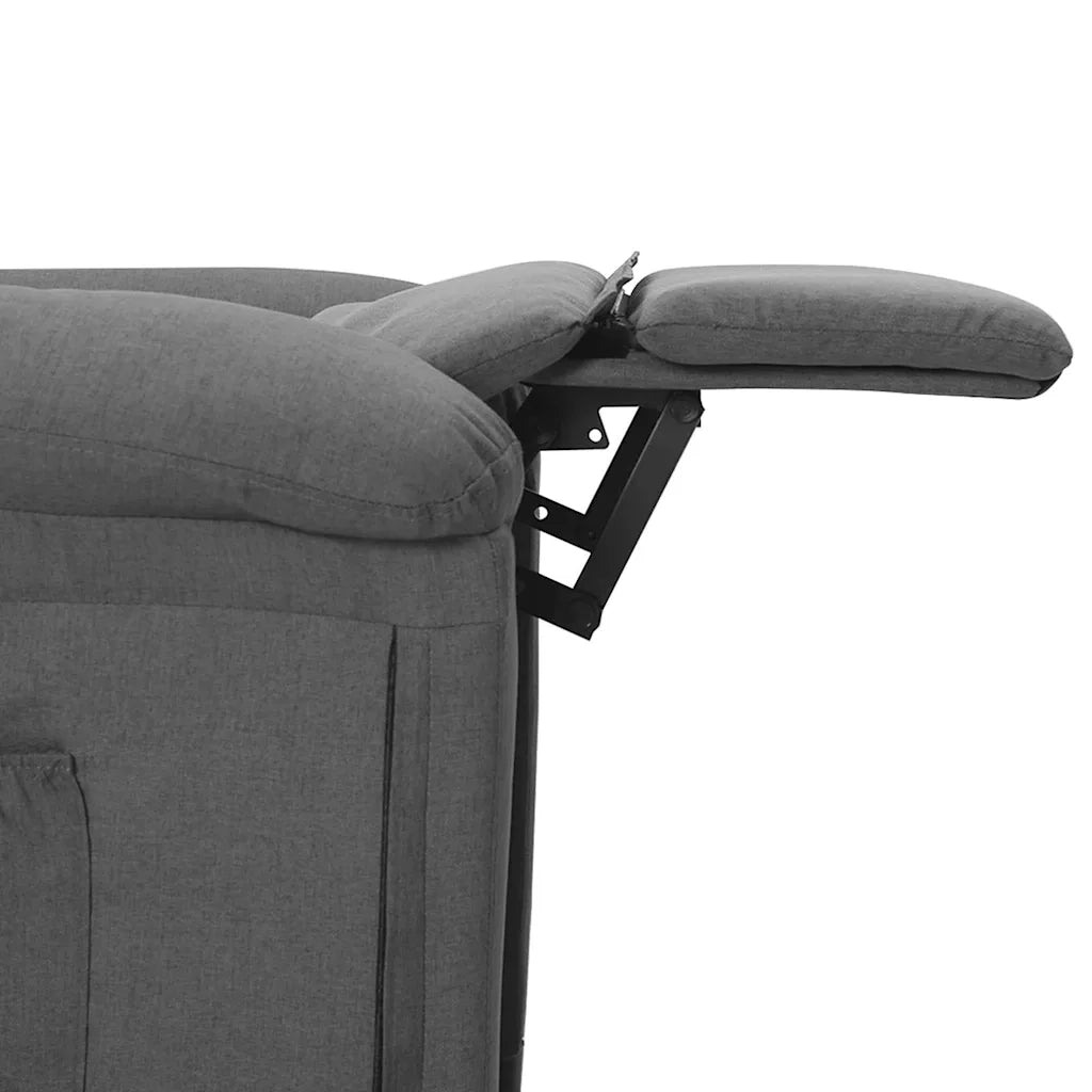 Divano Sedia-Poltrona Reclinabile in Tessuto Grigio Chiaro 830844