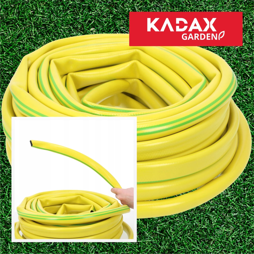 Tubo da giardino KADAX da 20 m, diametro 3/4 di pollice, per acqua, 3 strati di gomma resistente, PVC flessibile