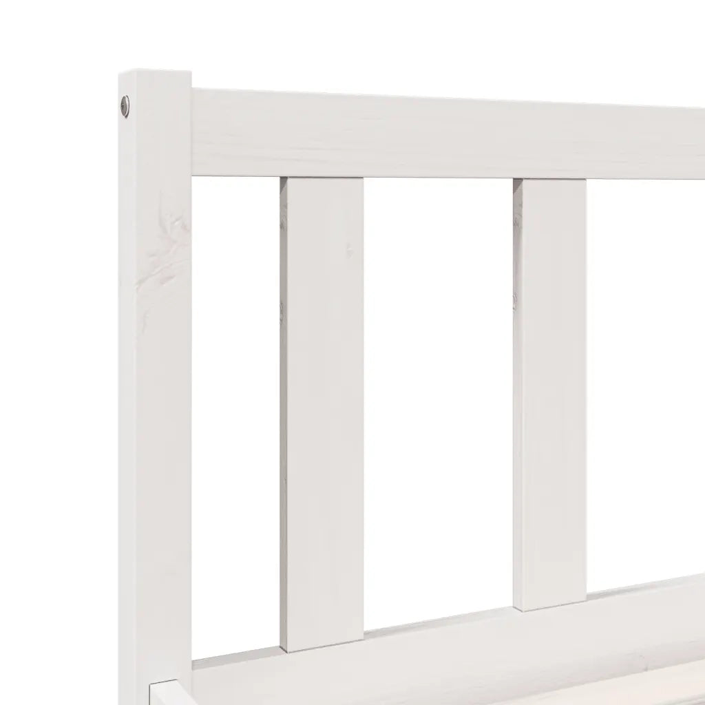 Letto Extra Lungo senza Materasso Bianco 100x210 cm in Pino 852433