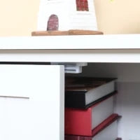 Credenza Cucina Alta con 2 armadietti 3 ripiani, Buffet contemporanea multispazio con 2 porte, in MDF, 60x30x123cm, bianco| Aosom Italy