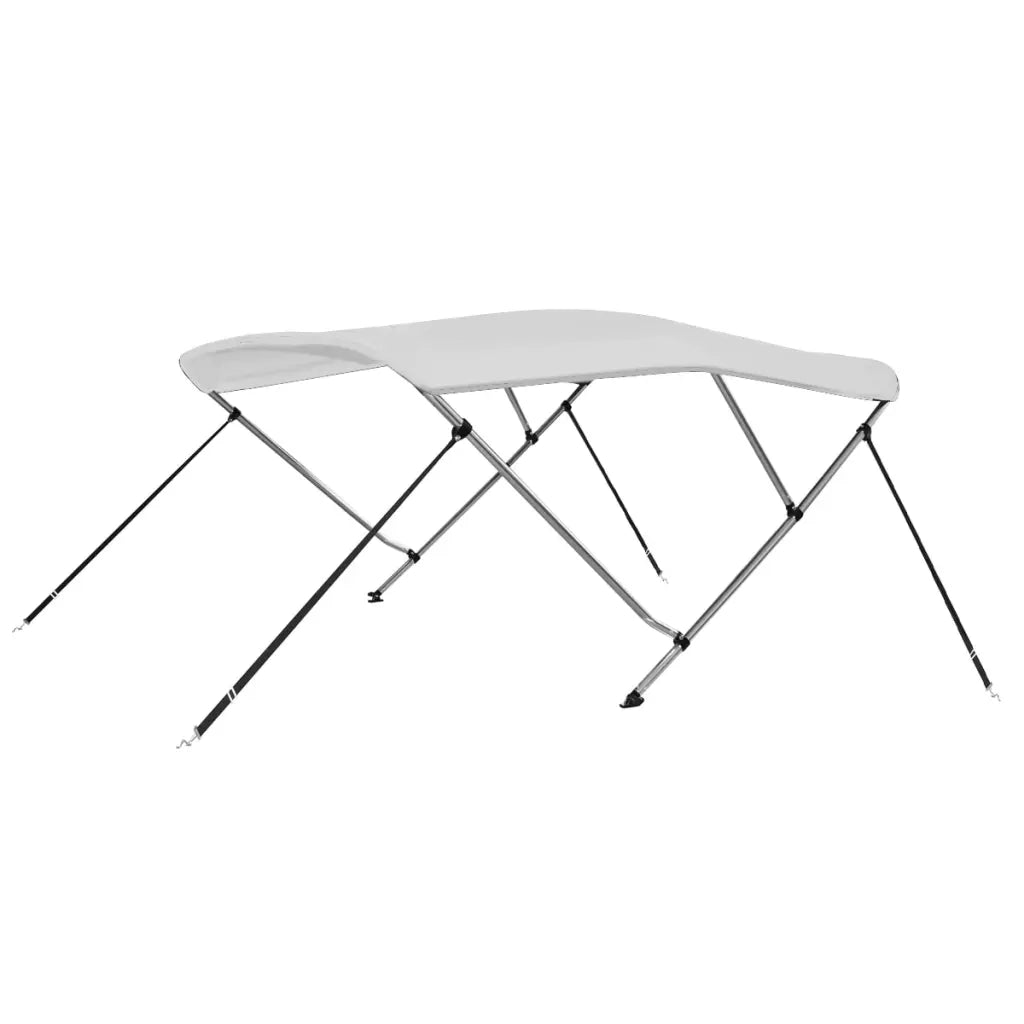 Bimini di Prua con Tendalino a 3 Archi Bianco 183x160x137 cmcod mxl 73273