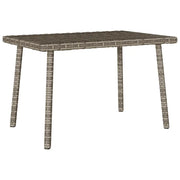 Tavolino da Giardino | Tavolino da esterno Rettangolare Grigio 60x40x37 cm Polyrattan