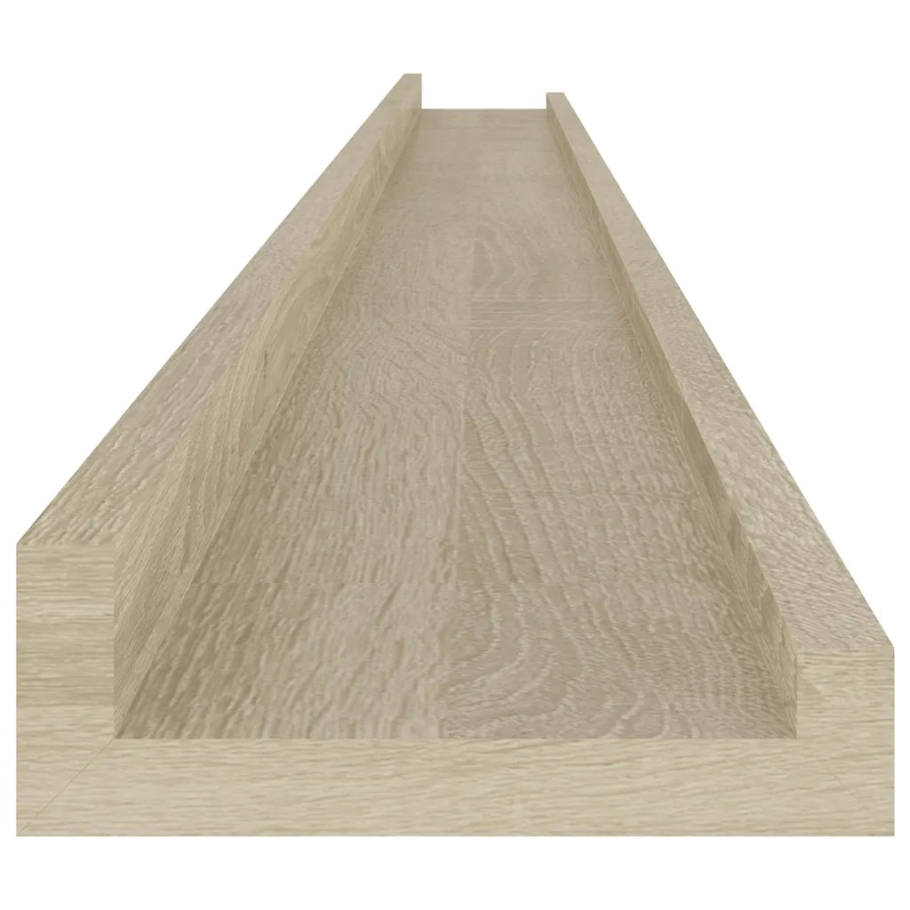 2 pz Mensole da Parete | Scaffali a Parete | Ripiano a parete Rovere Sonoma 115x9x3 cm