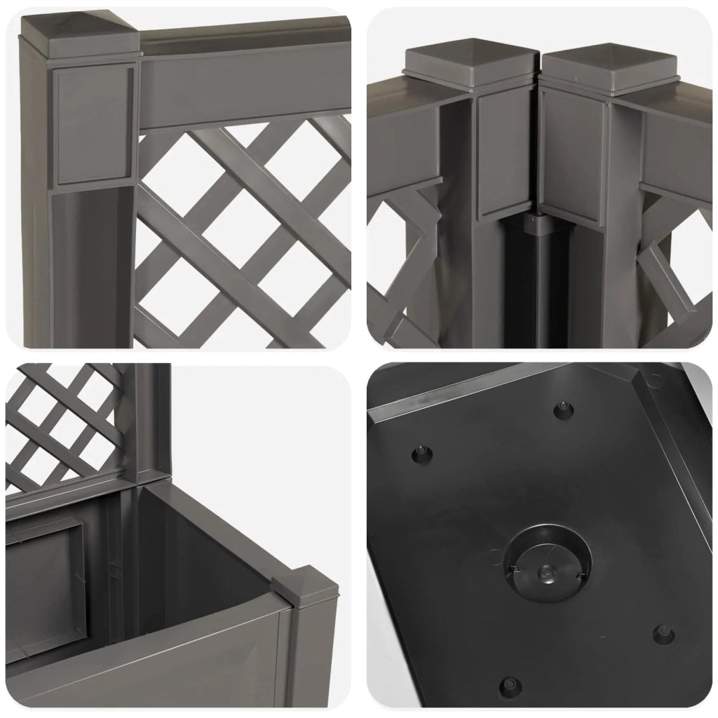 Vaso Grande con Direzione 2 pz Grigio 143 x 143 x 133,5 cm PP CFW6307935