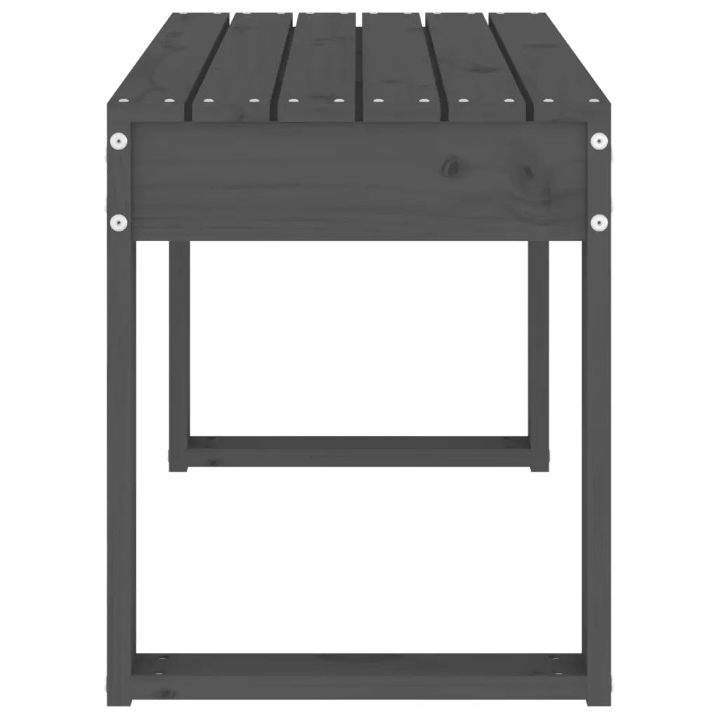 Panca da Giardino Grigia 80x38x45 cm Legno Massello di Pino