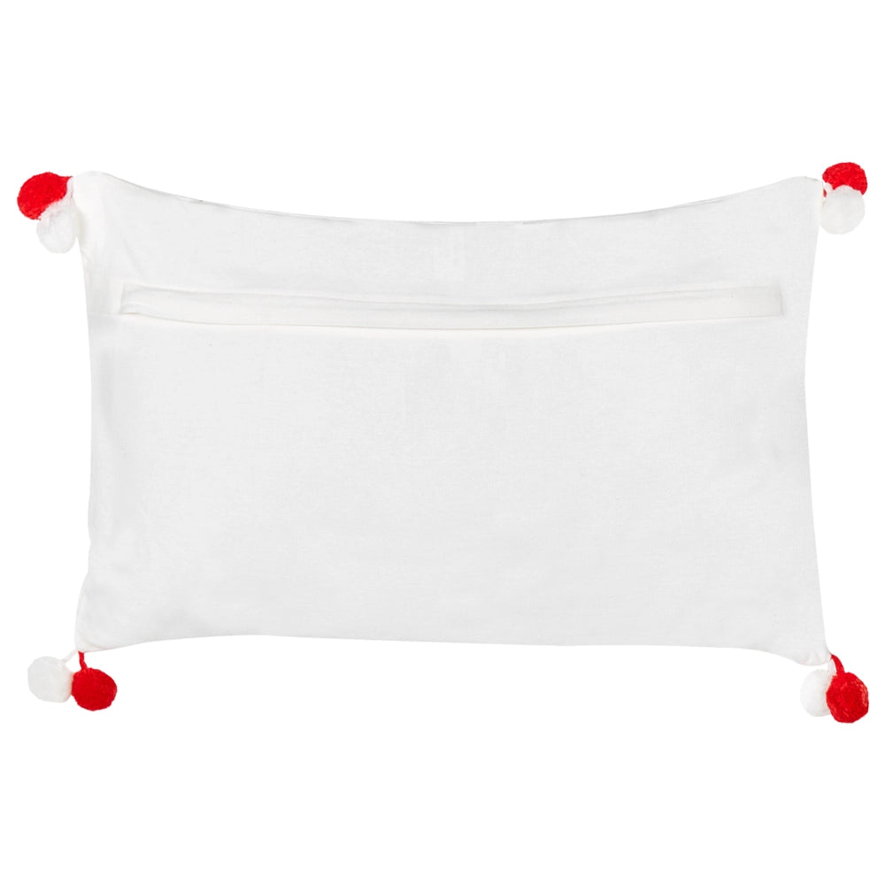 Set di 2 cuscini sparsi bianchi 30 x 50 cm con motivo ad albero di Natale in cotone sfoderabile Soggiorno Camera da letto