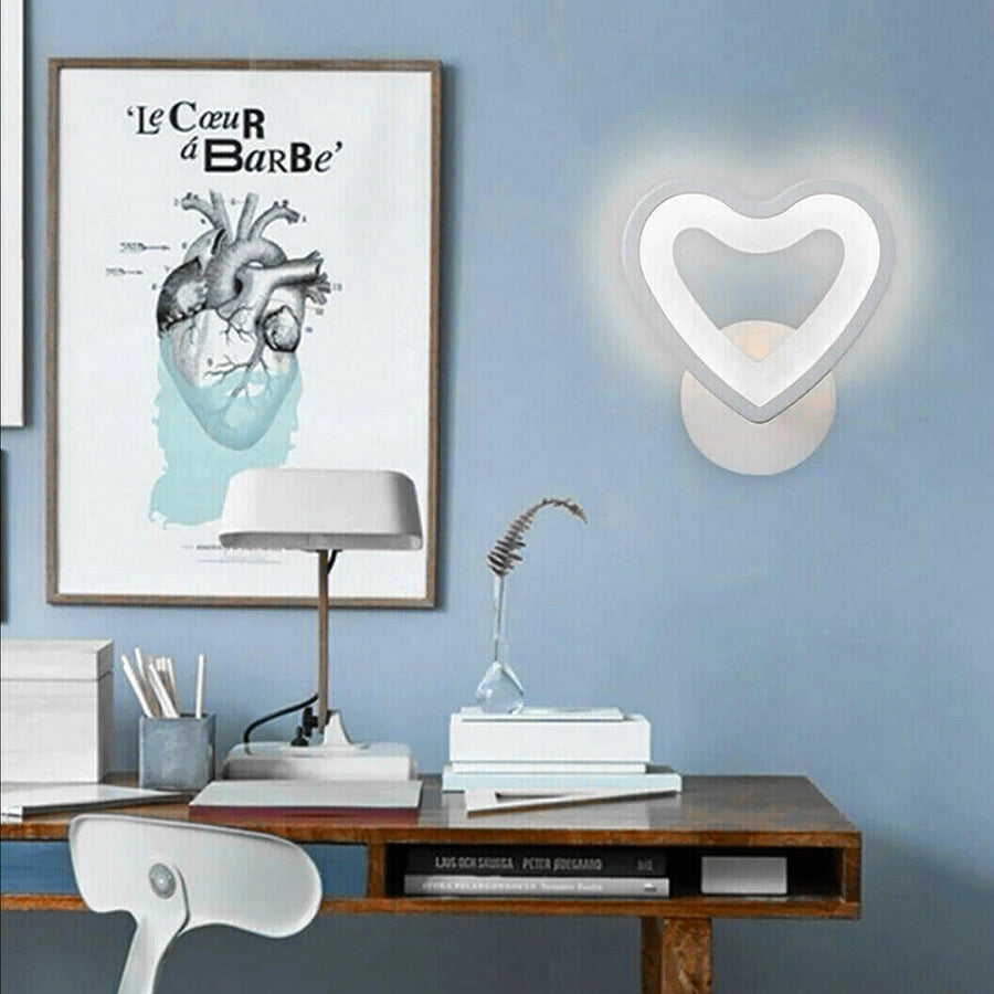 APPLIQUE LAMPADA DA MURO PER INTERNO A PARETE LUCE NATURALE 4000K CUORE CON LED