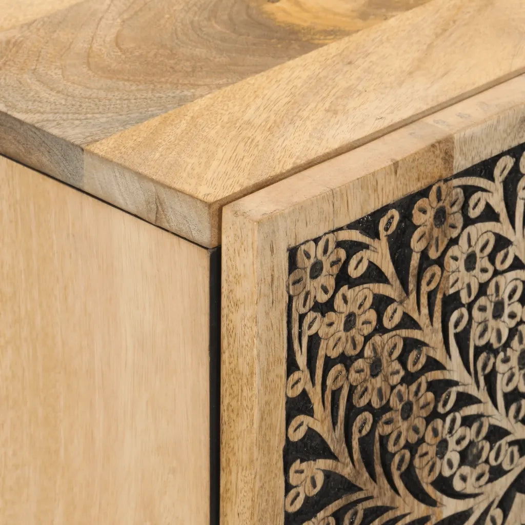 Credenza 40x33x75 cm in Legno Massello di Mango 358236