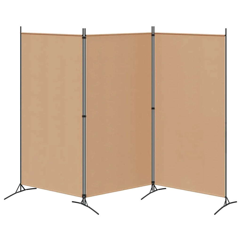 Divisorio Ambienti | Divider per stanze | Paravento a 3 pannelli Beige 260 x 180 cm Tessuto