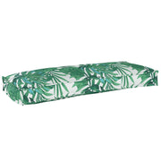 Cuscino per Pallet per Panchina Motivo a Foglia 100x40x8 cm Tessuto Oxford