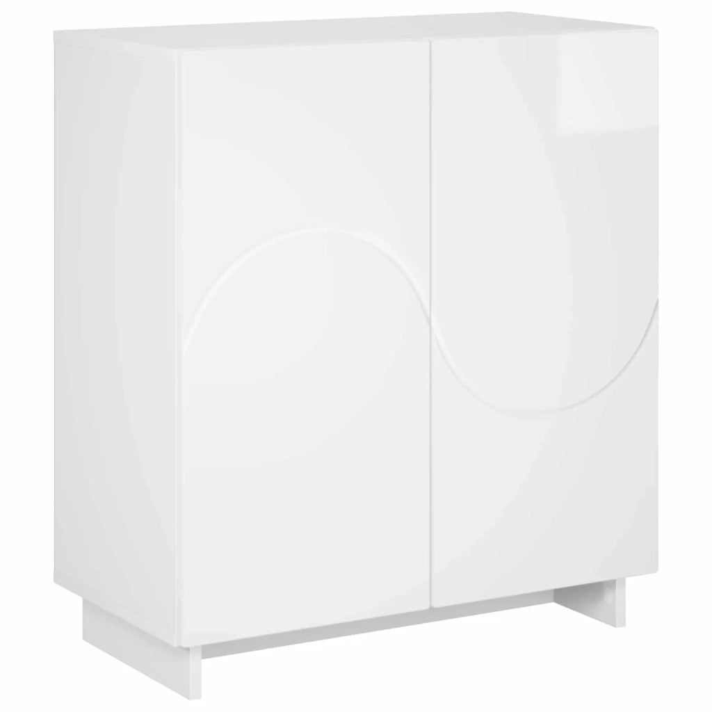 Credenza Bianco Lucido 67 x 34,5 x 75 cm Legno ingegnerizzato 8011535